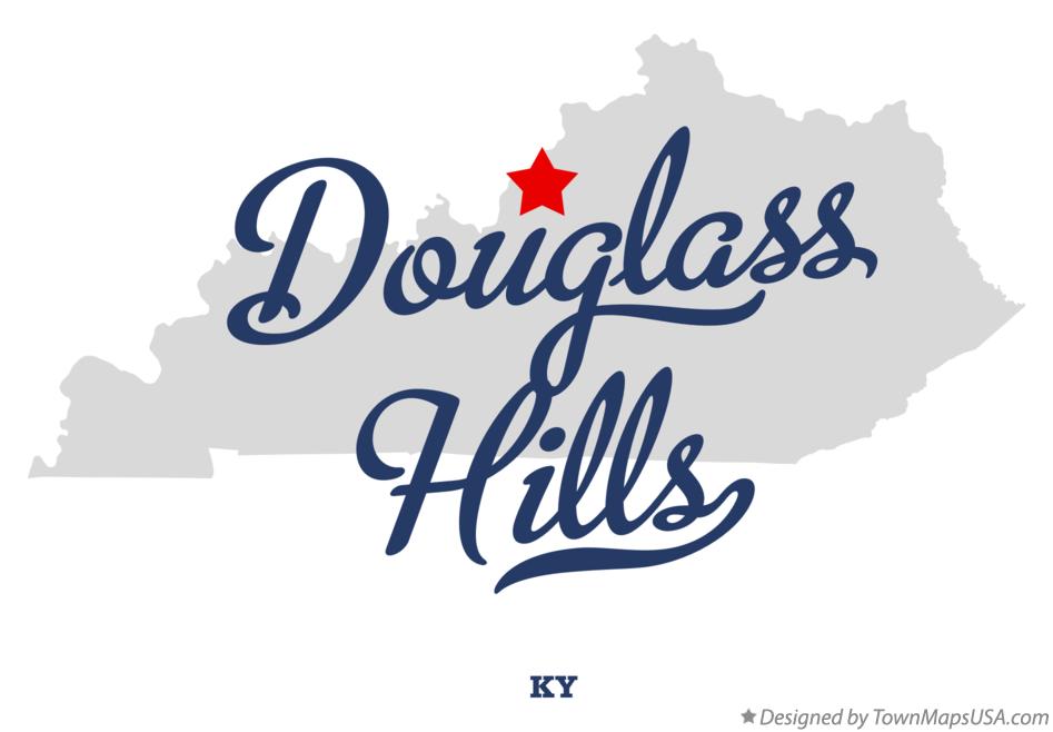Map of Douglass Hills Kentucky KY