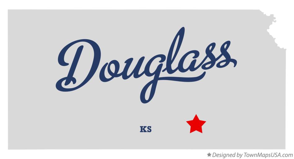 Map of Douglass Kansas KS