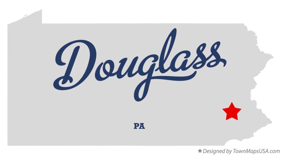 Map of Douglass Pennsylvania PA