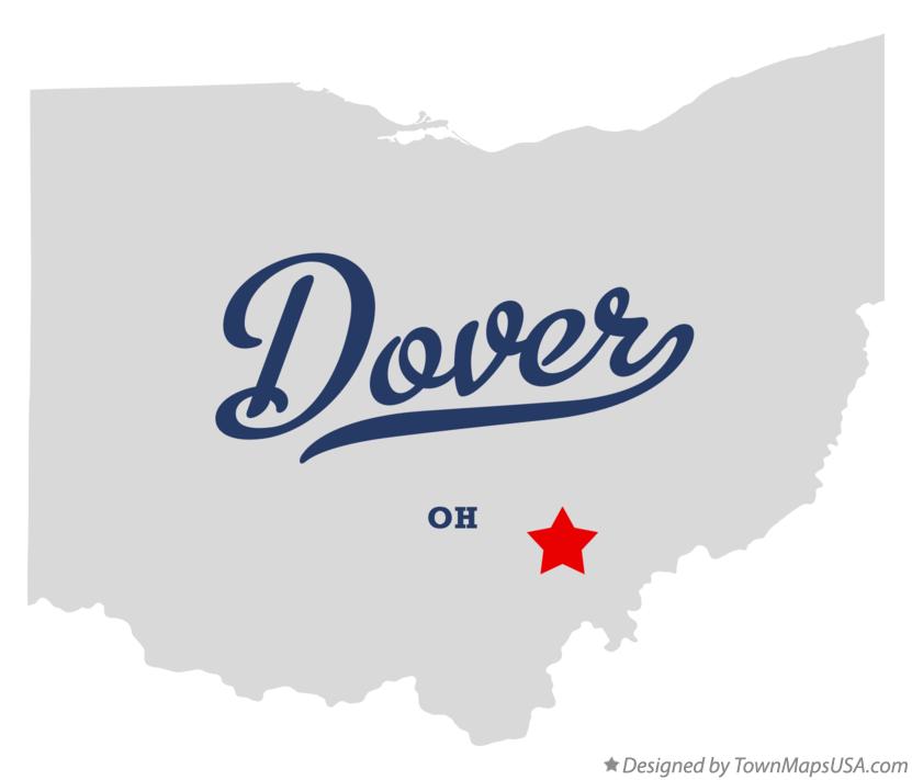 Map of Dover Ohio OH