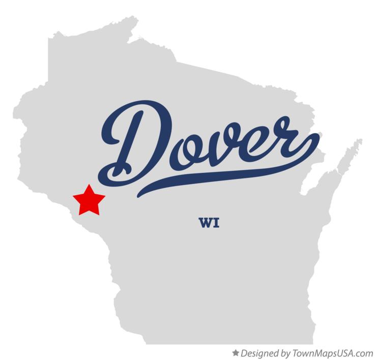 Map of Dover Wisconsin WI