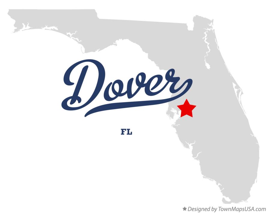 Map of Dover Florida FL