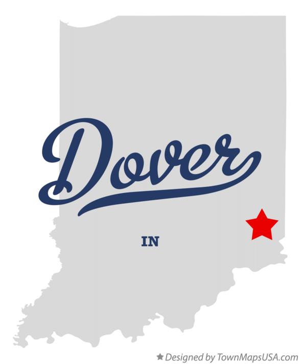 Map of Dover Indiana IN