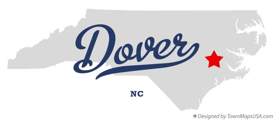 Map of Dover North Carolina NC