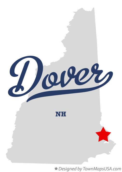 Map of Dover New Hampshire NH