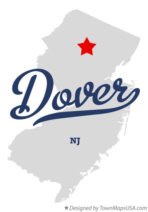 Map of Dover New Jersey NJ