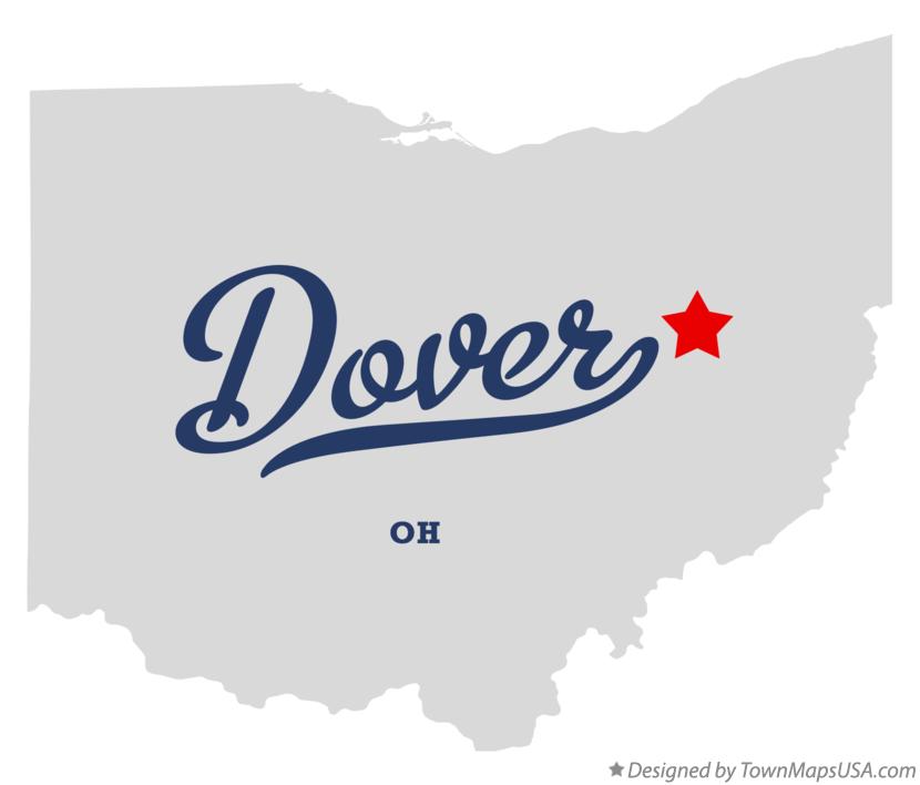 Map of Dover Ohio OH