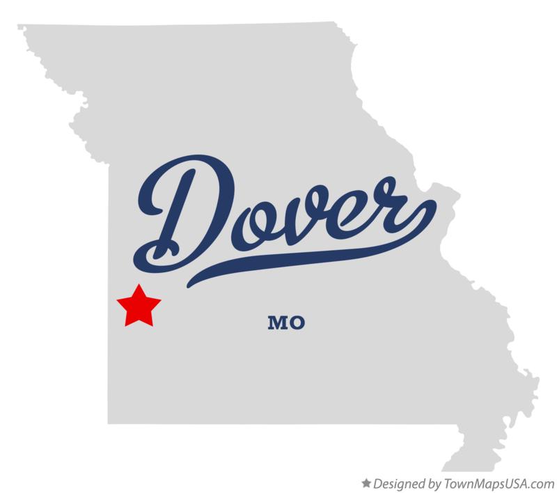 Map of Dover Missouri MO
