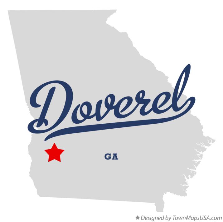 Map of Doverel Georgia GA