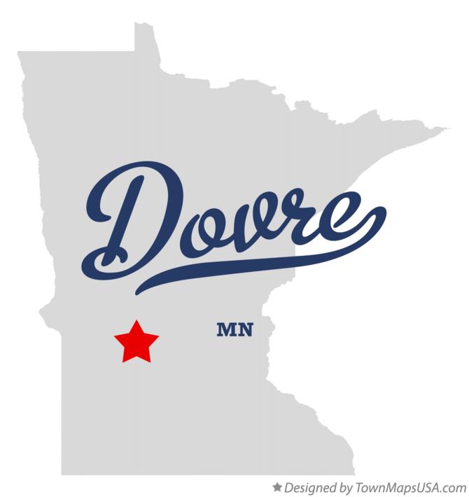 Map of Dovre Minnesota MN