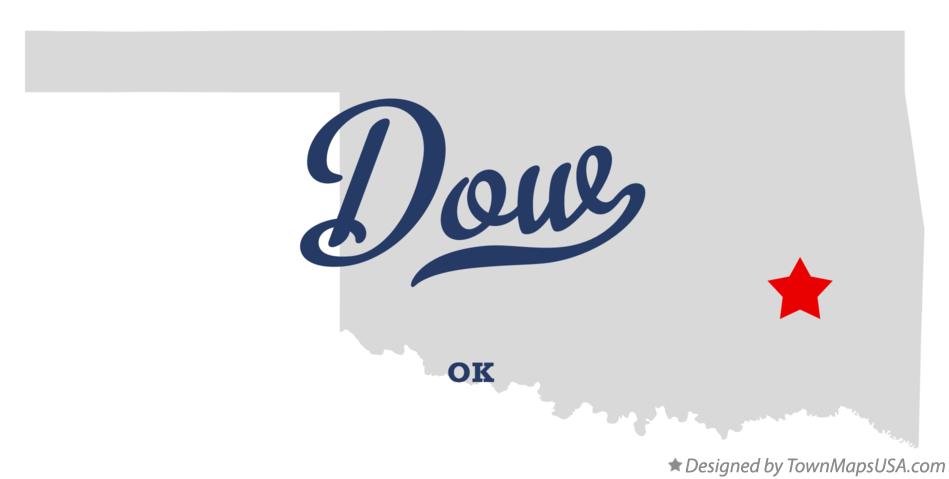Map of Dow Oklahoma OK