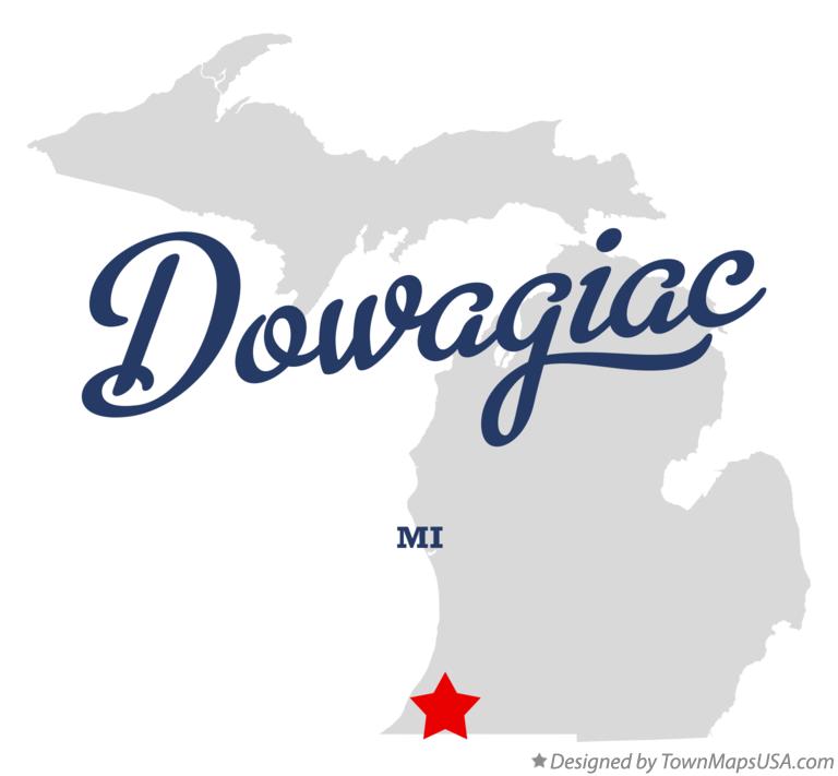 Map of Dowagiac Michigan MI
