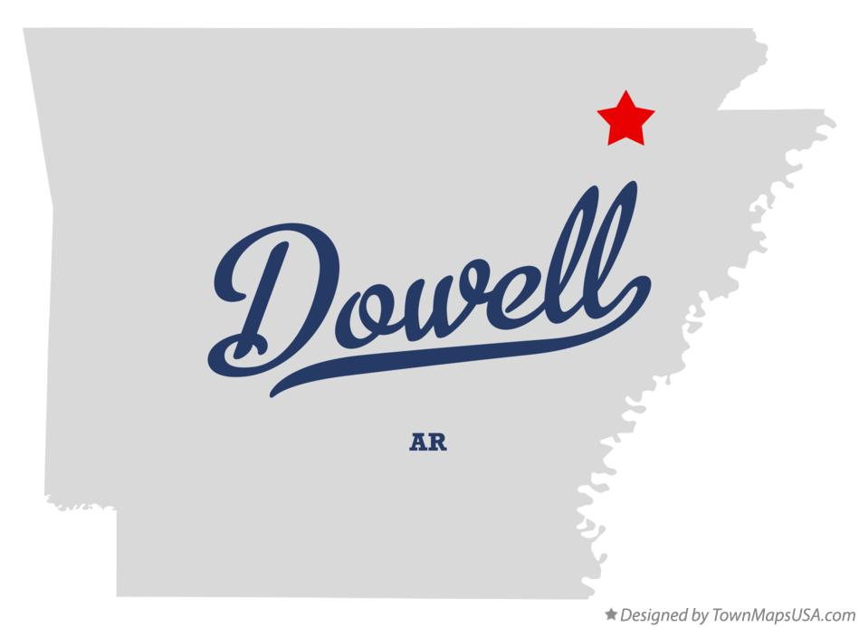 Map of Dowell Arkansas AR