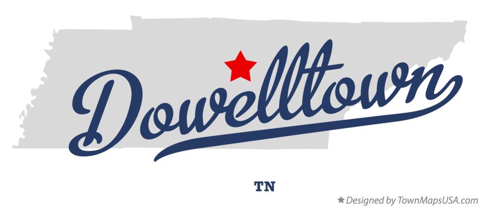 Map of Dowelltown Tennessee TN