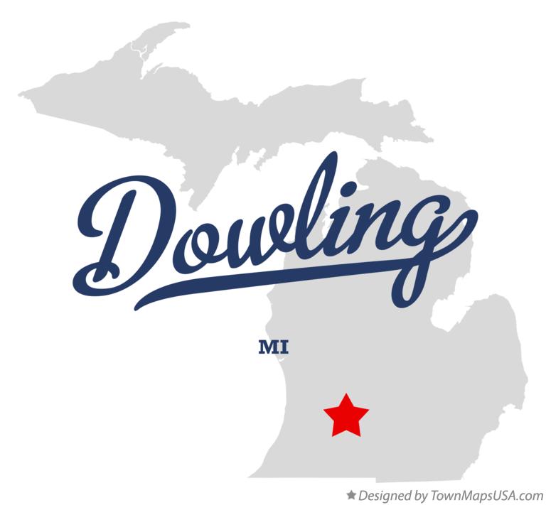 Map of Dowling Michigan MI