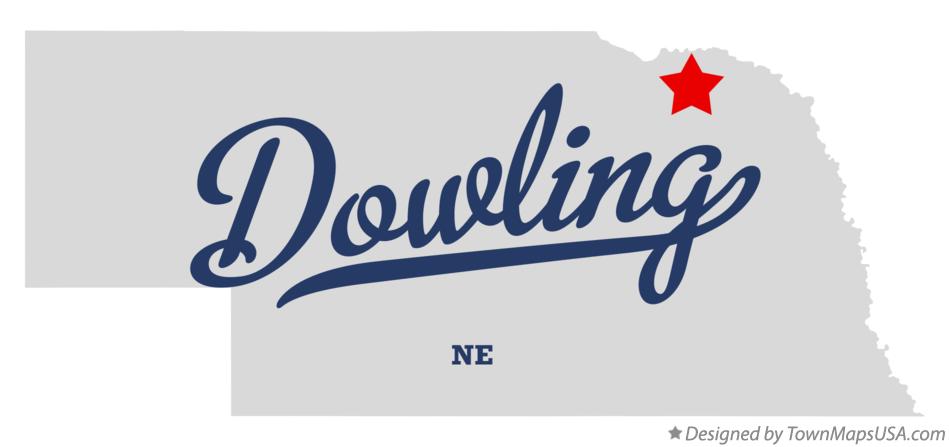 Map of Dowling Nebraska NE