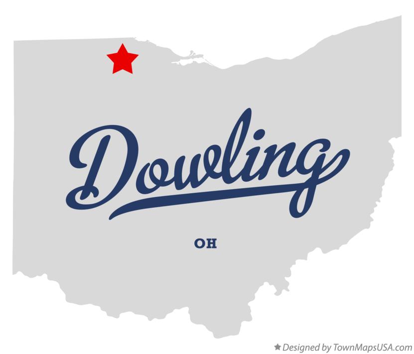 Map of Dowling Ohio OH
