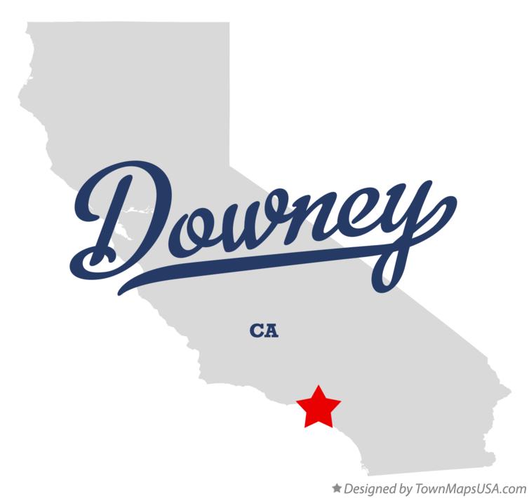 Map of Downey California CA