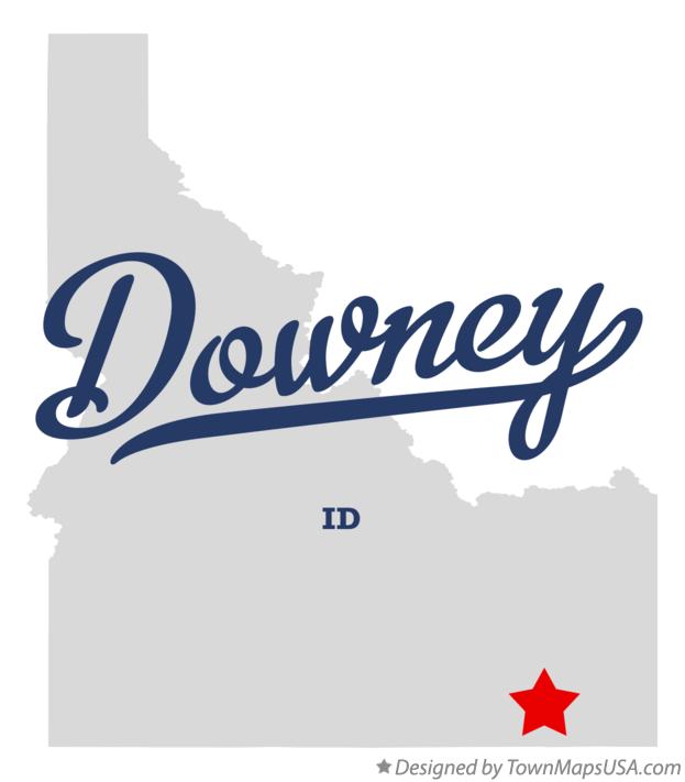 Map of Downey Idaho ID