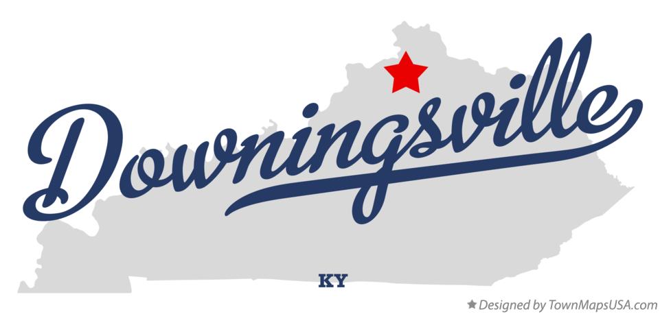 Map of Downingsville Kentucky KY