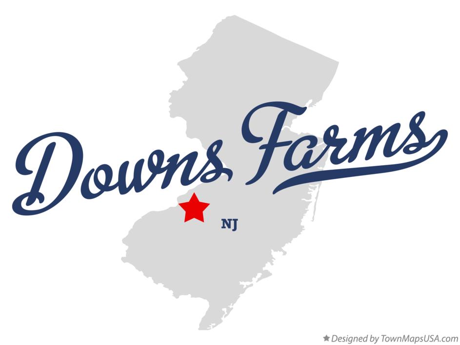 Map of Downs Farms New Jersey NJ