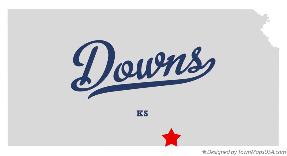 Map of Downs Kansas KS