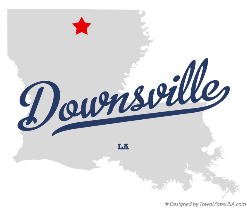 Map of Downsville Louisiana LA
