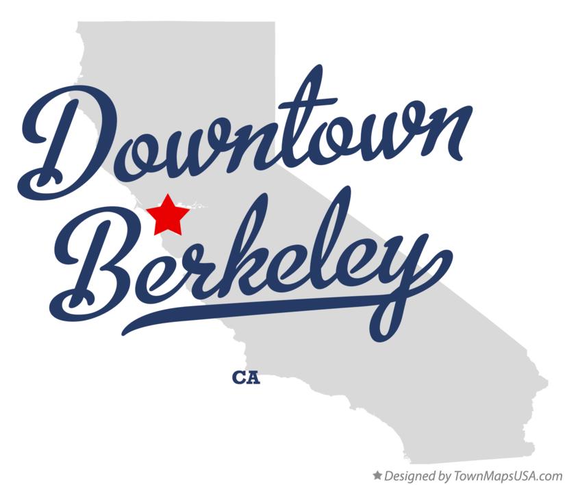 Map of Downtown Berkeley California CA