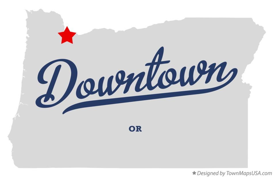 Map of Downtown Oregon OR