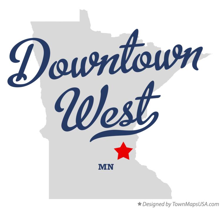 Map of Downtown West Minnesota MN