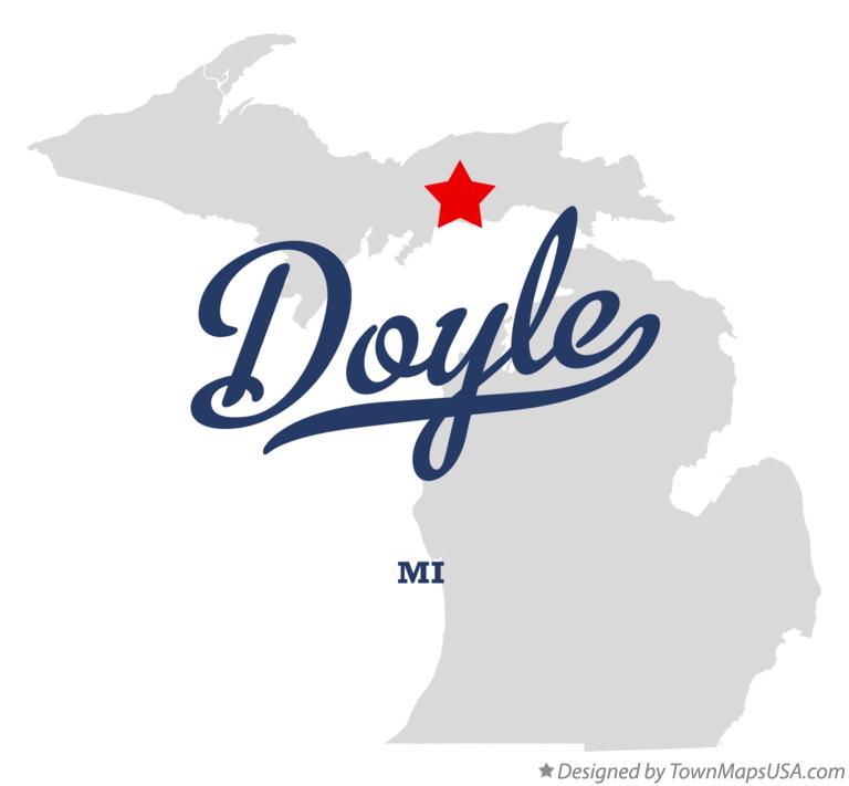 Map of Doyle Michigan MI