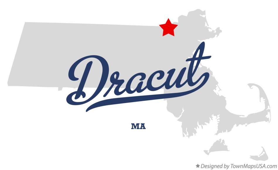 Map of Dracut Massachusetts MA