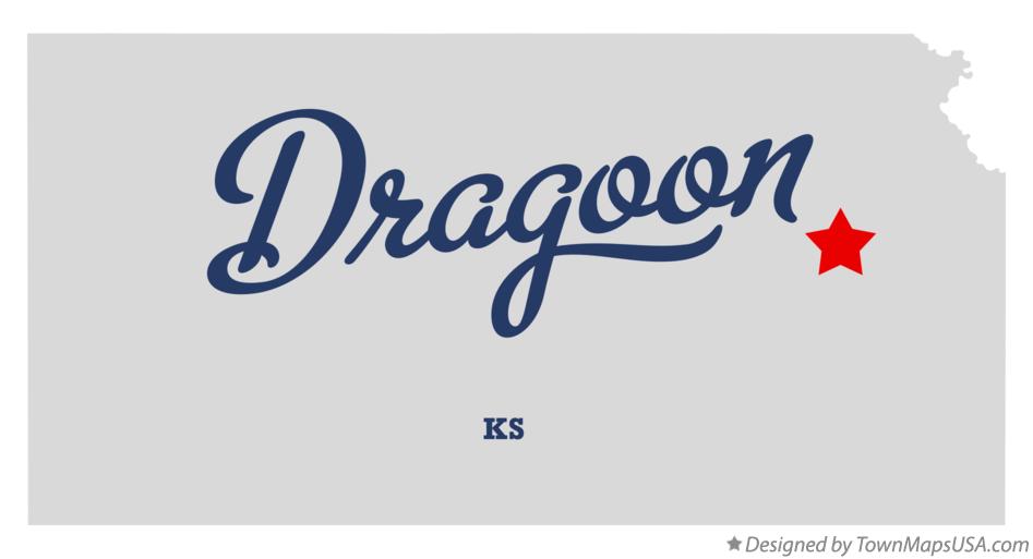 Map of Dragoon Kansas KS