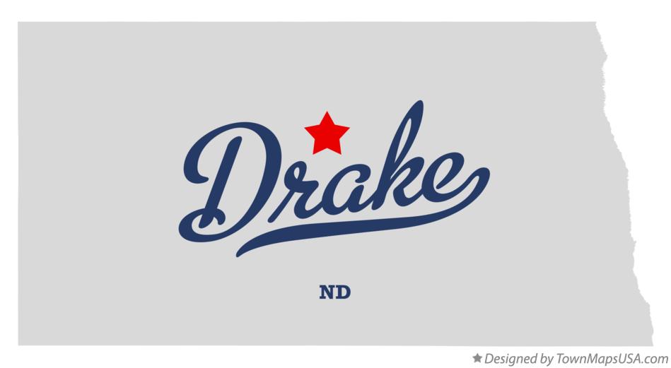 Map of Drake North Dakota ND