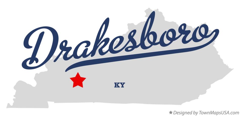 Map of Drakesboro Kentucky KY