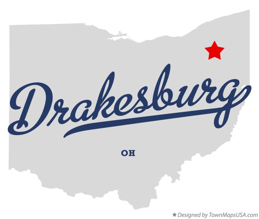 Map of Drakesburg Ohio OH