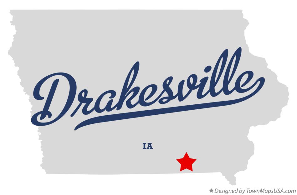 Map of Drakesville Iowa IA