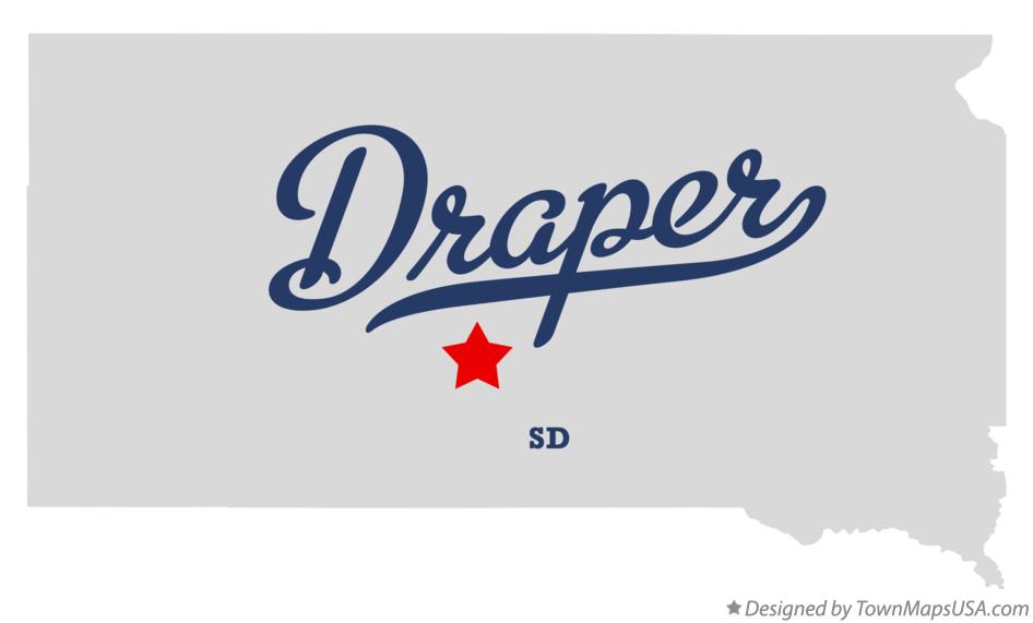 Map of Draper South Dakota SD