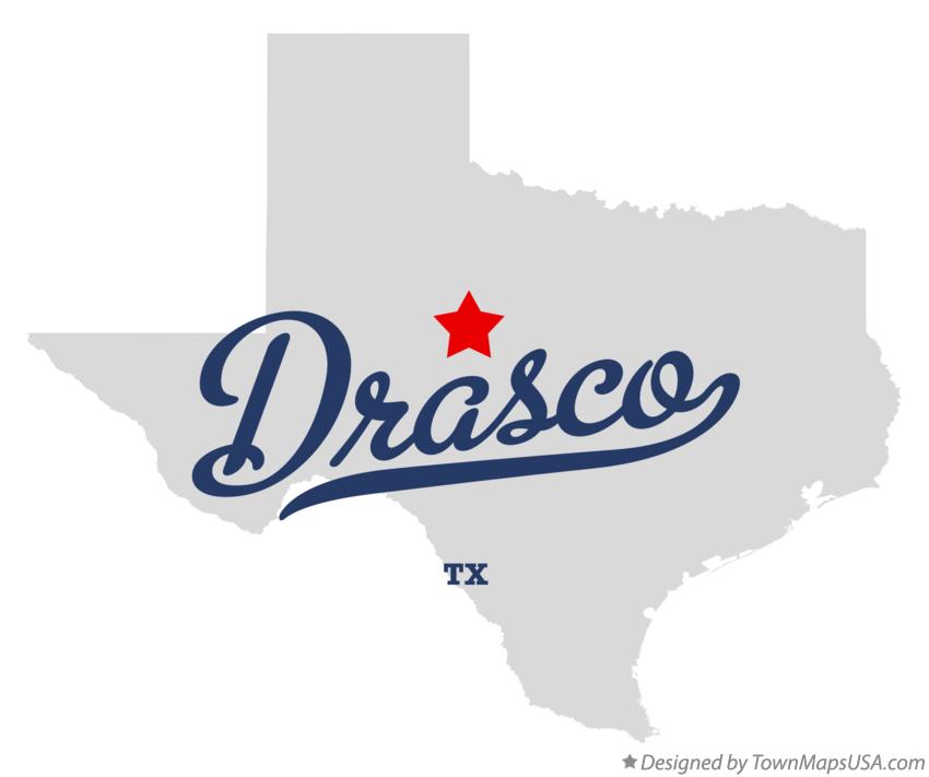 Map of Drasco Texas TX