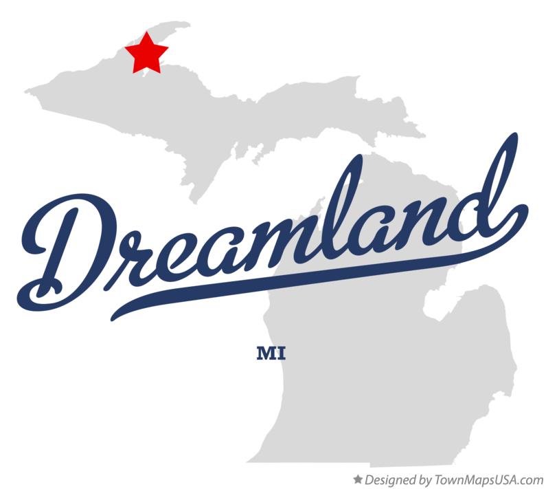 Map of Dreamland Michigan MI