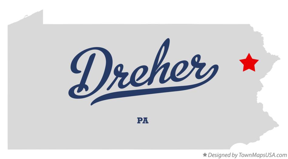 Map of Dreher Pennsylvania PA