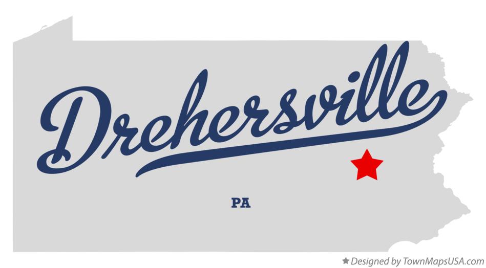 Map of Drehersville Pennsylvania PA