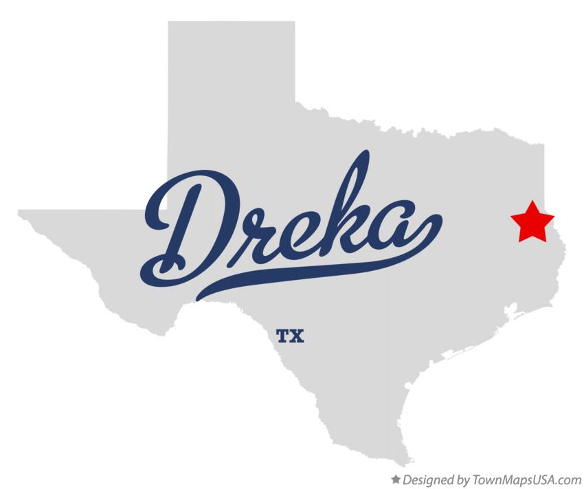 Map of Dreka Texas TX