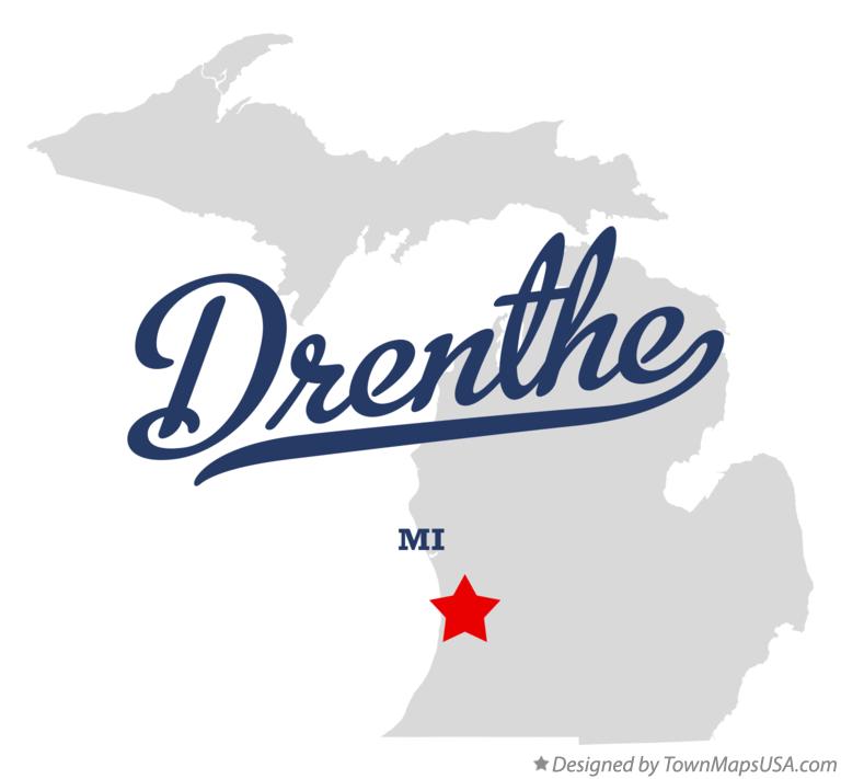 Map of Drenthe Michigan MI