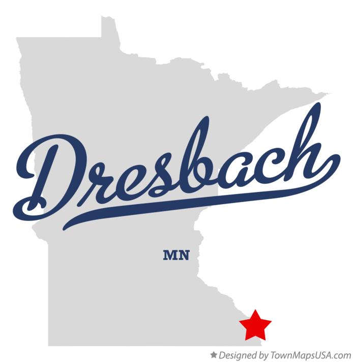 Map of Dresbach Minnesota MN