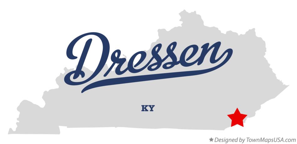 Map of Dressen Kentucky KY