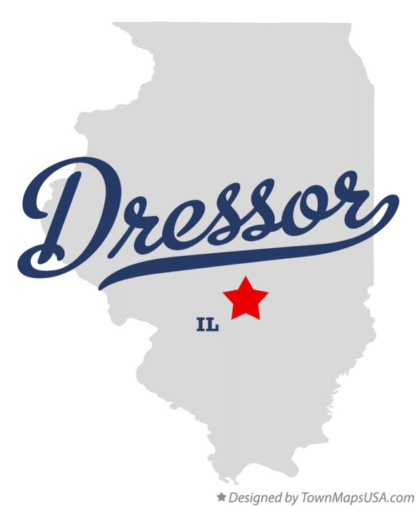 Map of Dressor Illinois IL