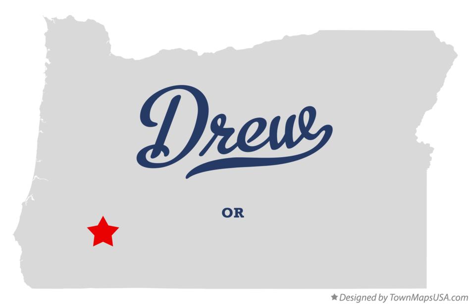 Map of Drew Oregon OR