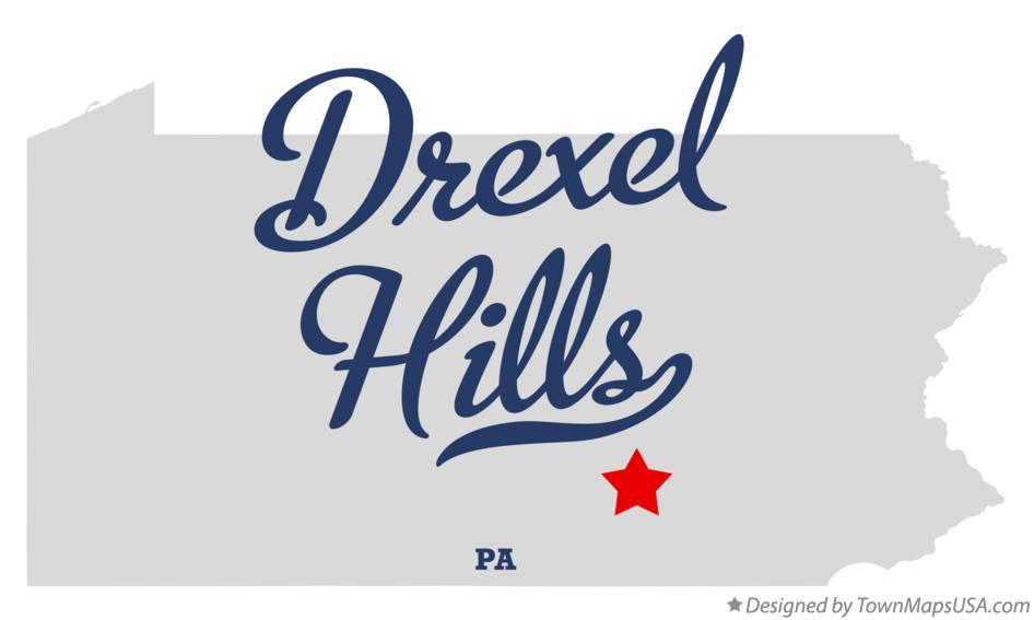 Map of Drexel Hills Pennsylvania PA