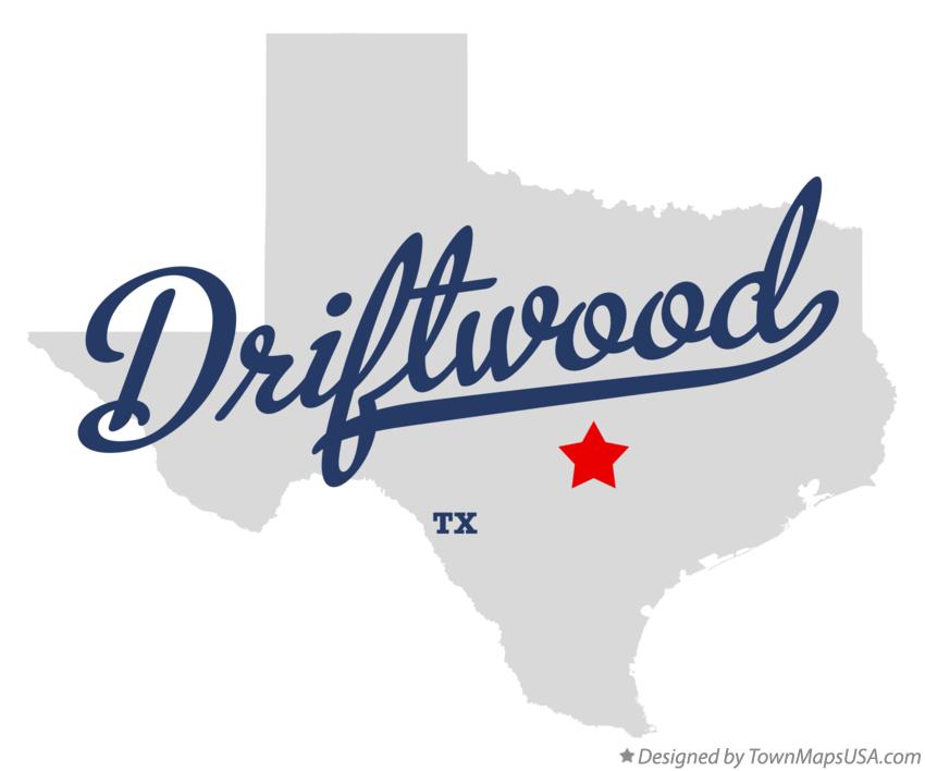 Map of Driftwood Texas TX